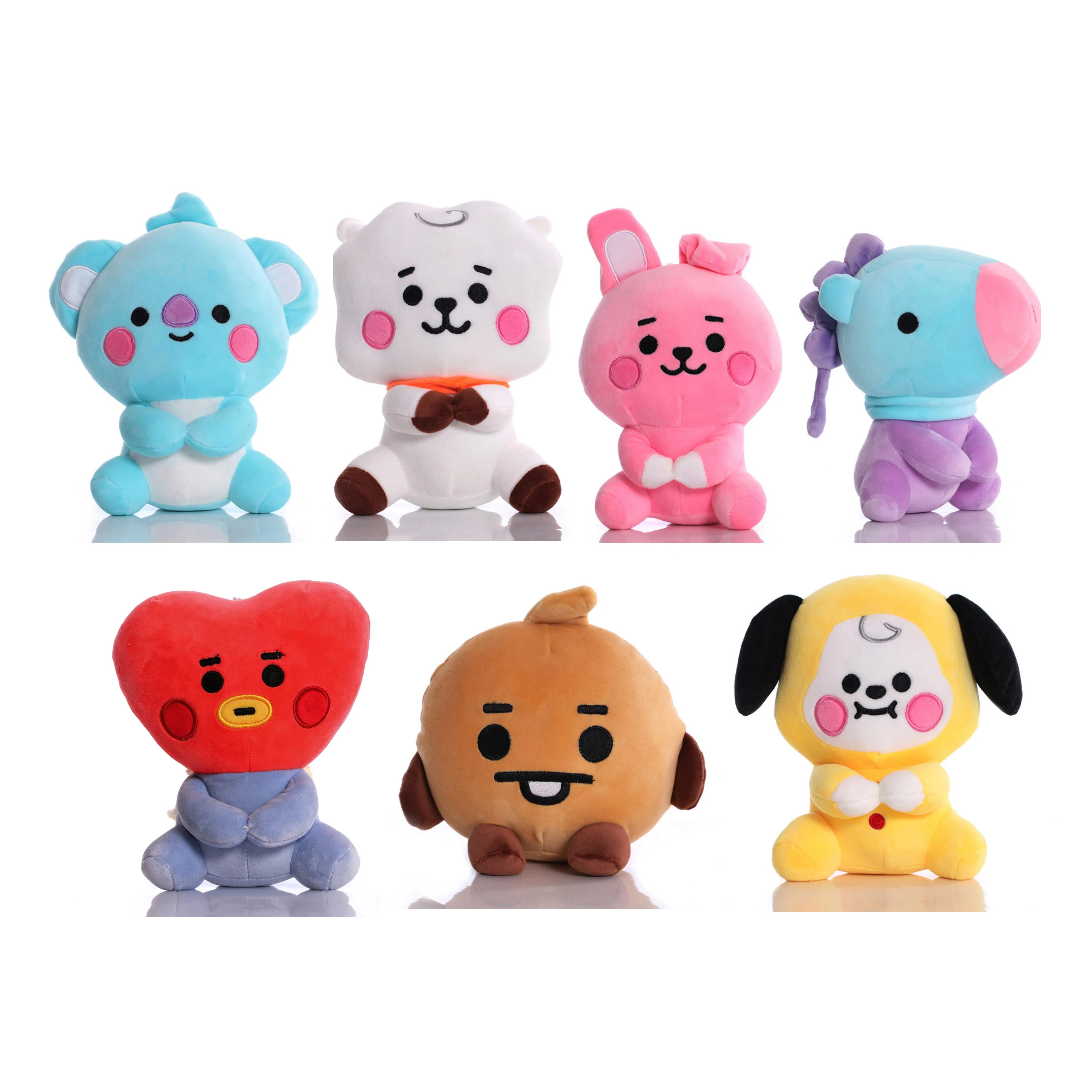 B-T-21 Plush Doll Keychain Koay Shooky Mang Cooky Cute Stuffed Pendant Backpack Ornament Gift for Fans Bag Decor