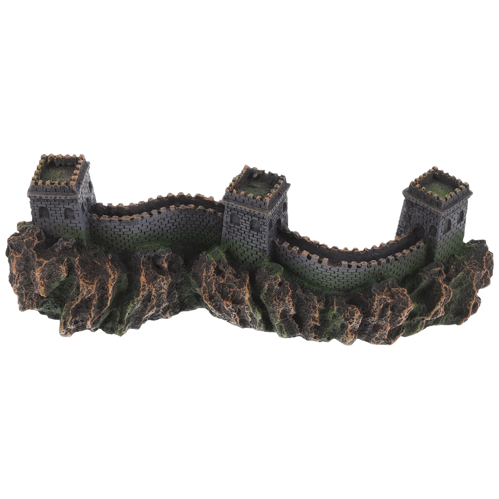 Detailed Chinese Arch Bridge Statue Resin Aquarium Decoration Fish Tank Ornament Large Tank Scene Resin Castle Decor Bonsai