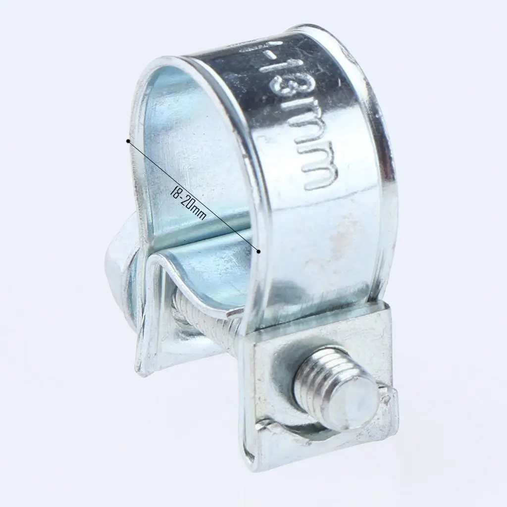 Silver Metal Pinch Clamp Hose Assortment Adjustable with Hexagonal Screws for Agriculture Use