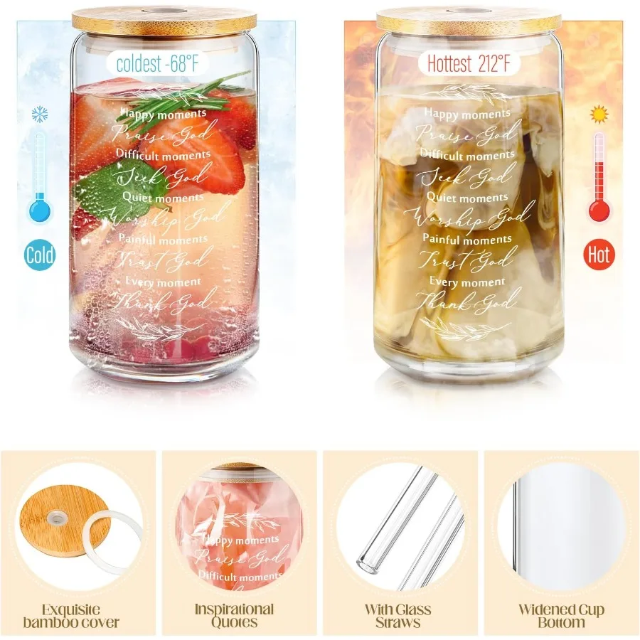 6 шт. христианские подарки для женщин Библия Vee A6 кожаный блокнот для путешествий 16 унций стеклянная чашка шариковая ручка с блестками косметичка Inspiratio