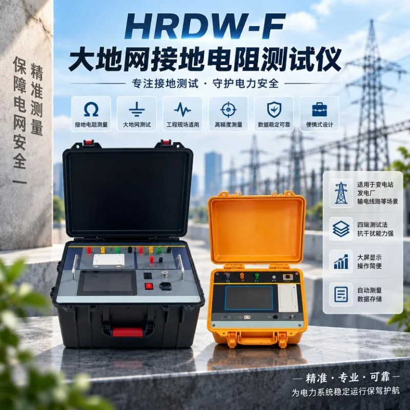 Earth grid grounding resistance tester, different frequency conversion strong anti-interference power plant substation test