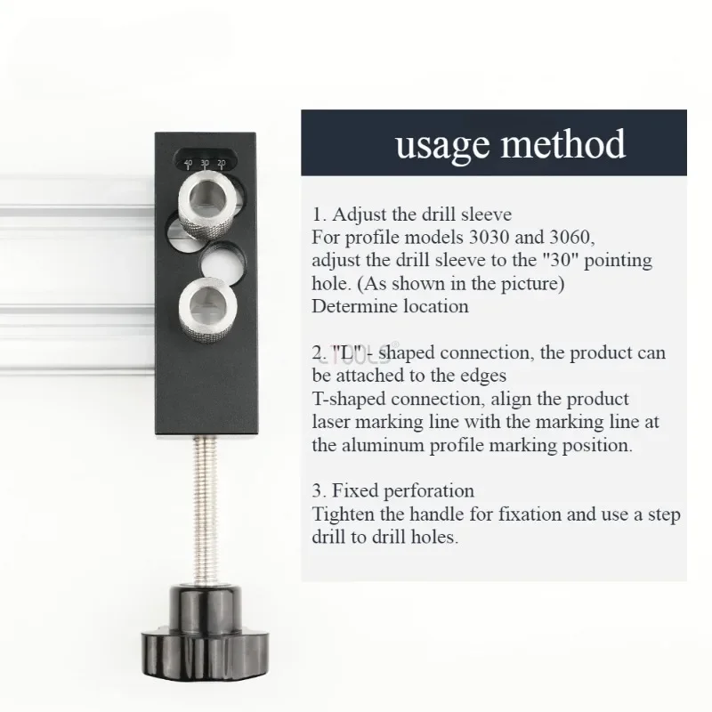 Aluminum Profile Drilling Jig For 20/30/40 Series - Universal DIY Tool For Accurate Hole Punching And Countersinking Guide Tools