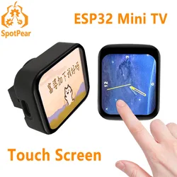 ESP32 C3 MINI TV With Case BatBOX LVGL Astronaut Clock Watch Buzzer 1.69 inch LCD TouchScreen Display ST7789 240x280