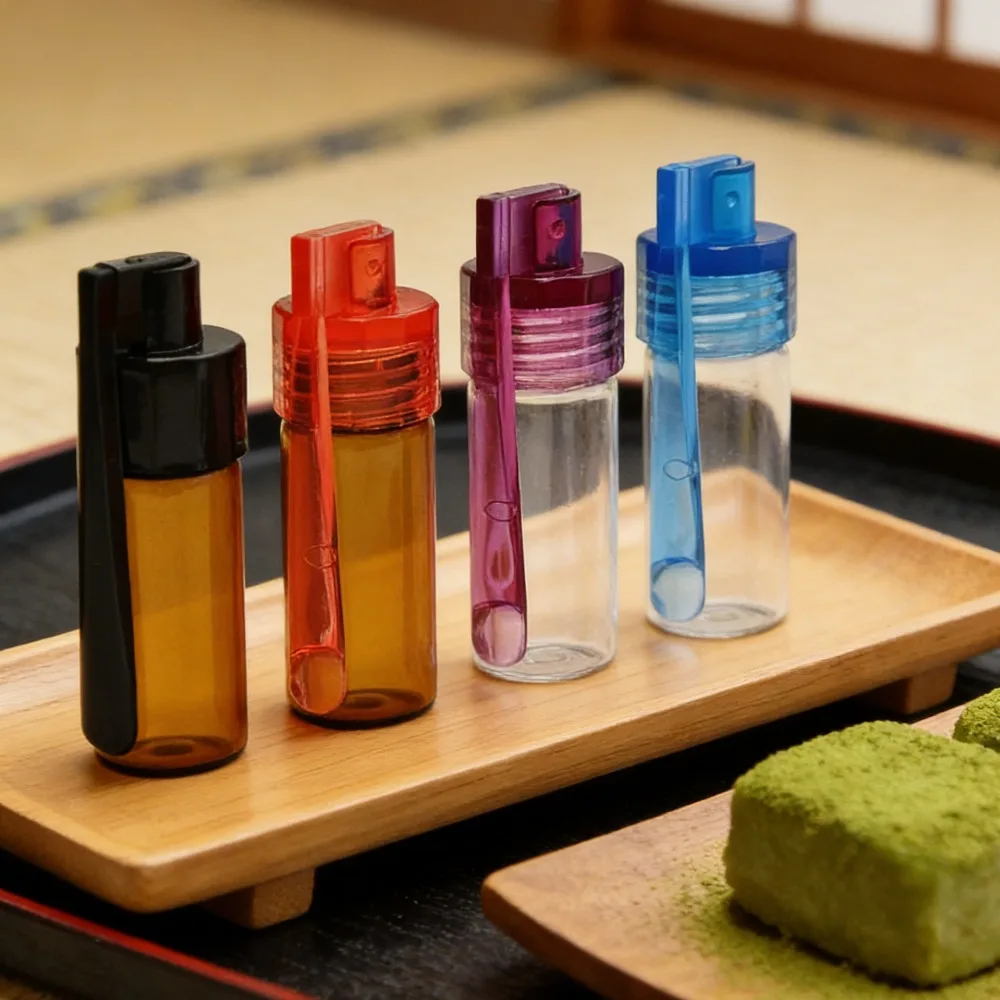 

4pcs 36/51mm Transparent Glass Container with Cap Portable Waterproof Sealed Pill Cosmetic Perfume Sample Storage Bottle