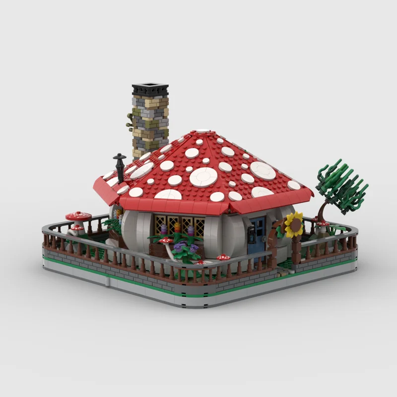 City Street View modèle Moc briques de construction champignon maison modèle technologie blocs cadeaux noël construction jouets bricolage assemblage