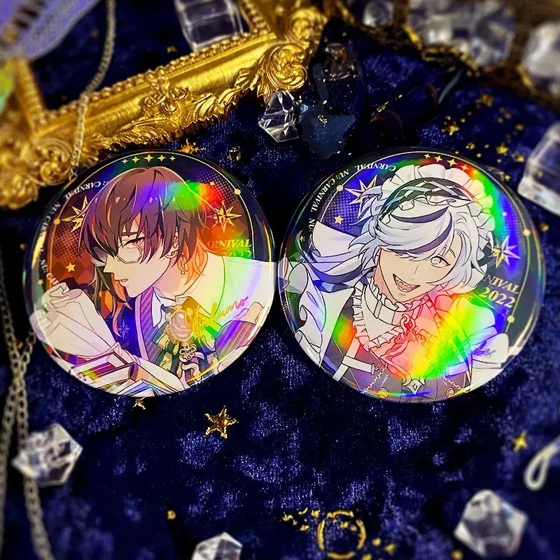 نو: كرنفال أنيمي إدموند أوليفين كوينسي كويا ياكومو Q نسخة زر معدني بروش شارات شارة الطالب دبابيس الملابس المدرسية