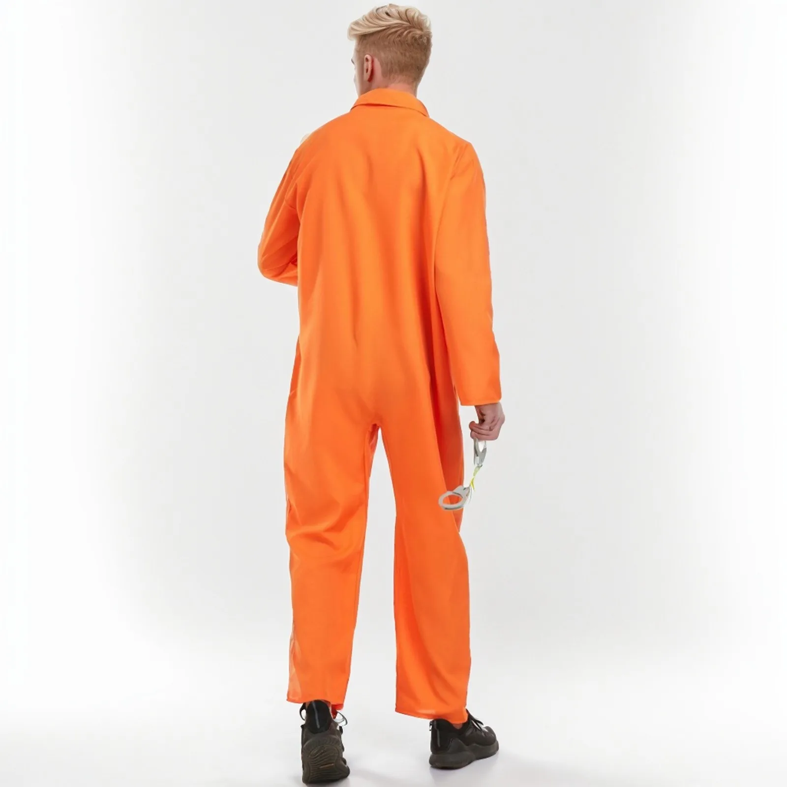 Unisex Jail Costumes Letter Print Long Sleeve Prison Jumpsuit for Adults Toddlers Role-Playing Party Cosplay Outfits