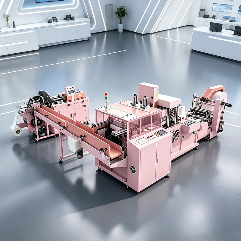 Toilet Tissue Paper Roll Making Machine Full Auto with Counting and Packaging