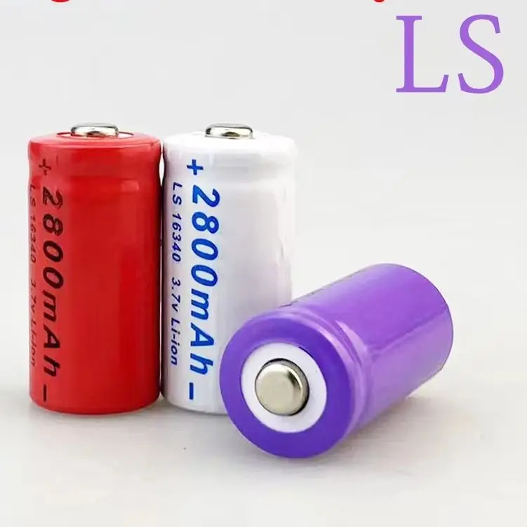 

16340 3.7V 2800mAh Rechargeable Li-ion Battery CR123A RCR123 for LED Flashlight Security Camera Arlo Headlamp
