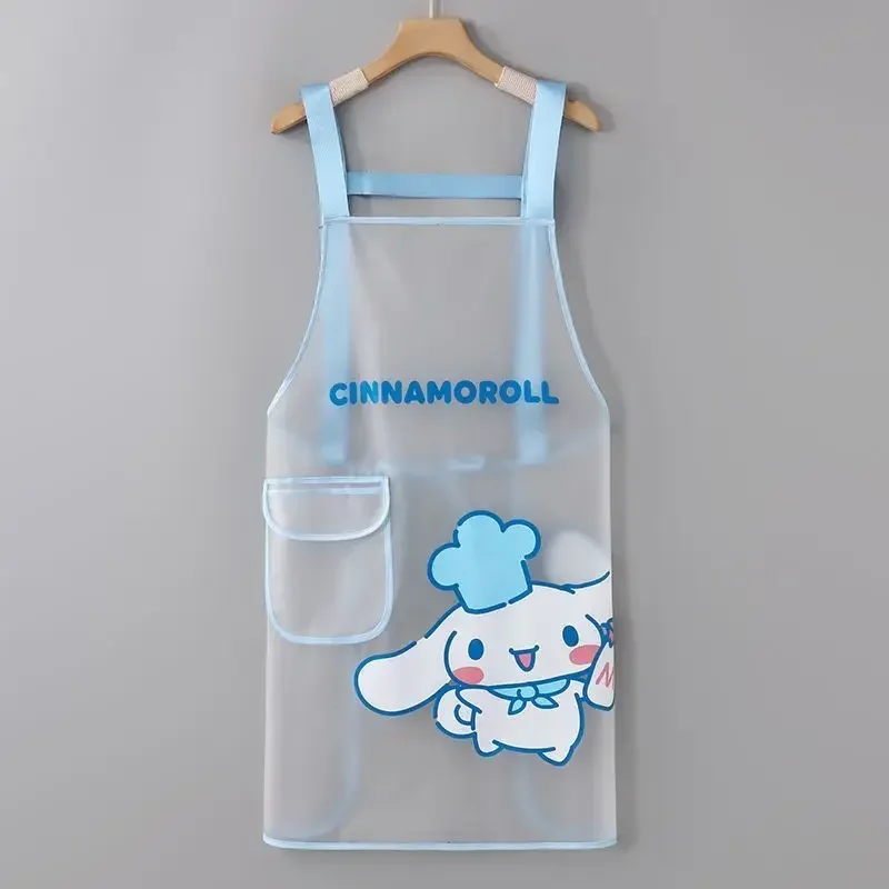 My Melody Anime Sanrio Ins Waterproof Women Skirt Cute Kawaii Cinnamoroll Transparent Cooking Household Cloth Gifts for Girls