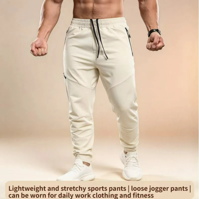 Men's Running Pants Casual Slightly Elastic Breathable Slim Fit Outdoor Training Hiking Camping Tourism Cycling Men's Home Pants