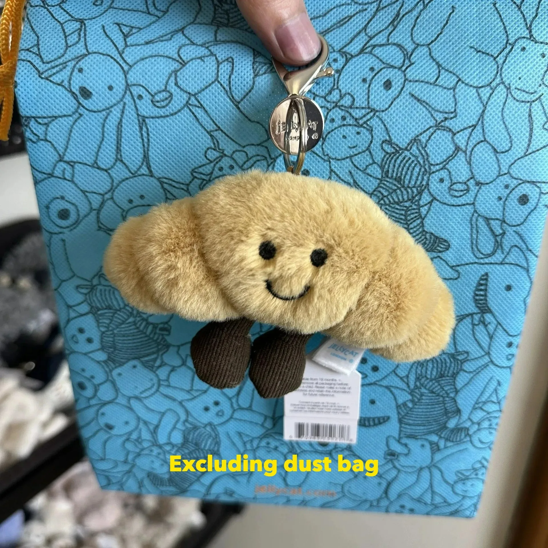 

Плюшевая игрушка-маршмеллоу, маленький плюшевый брелок-вишенка, плюшевая игрушка-черепашка, кроассан, плюшевый брелок-багет JC Bag Charm