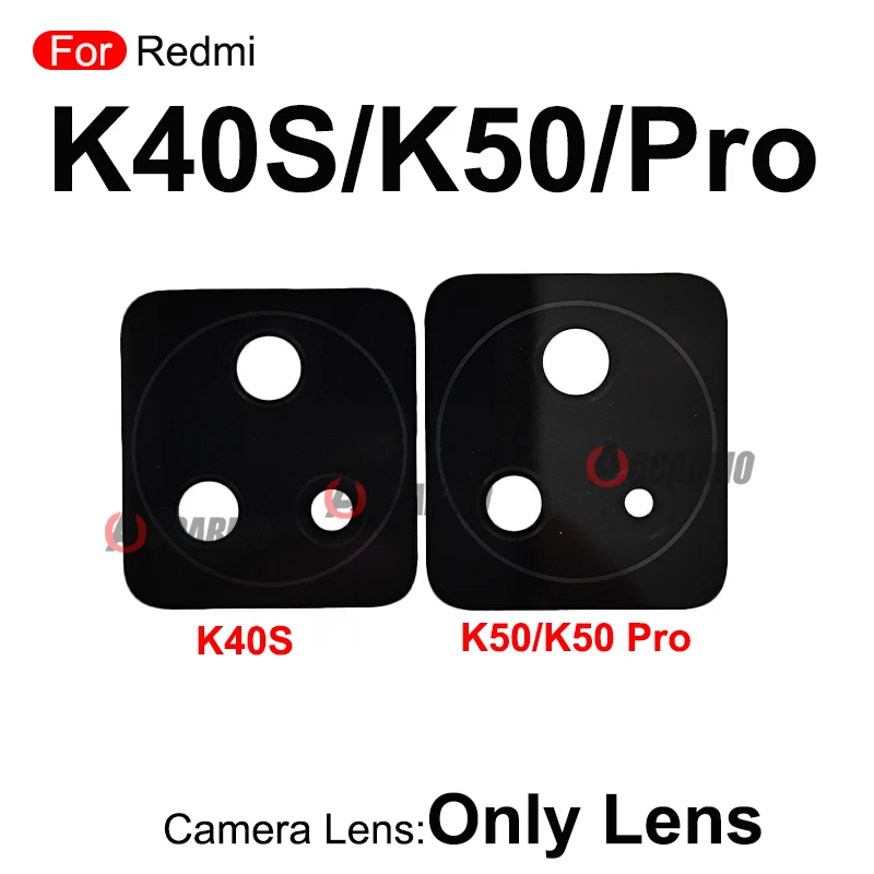 For Redmi K40S K50 K50Pro Rear Camera Lens With Back Frame And Camera Plate Cover Replacement Repair Part