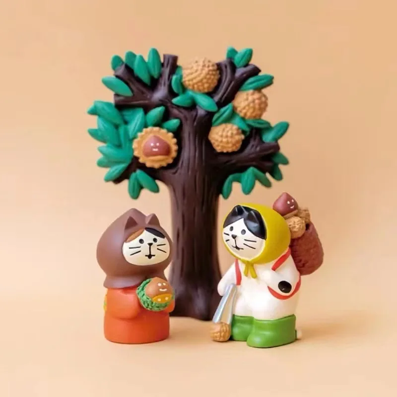 Persimmon Chestnut Tree Action Figures Miniature Ornament Accessorie Photography Prop Car Interior Desktop Resin Toys Decoration