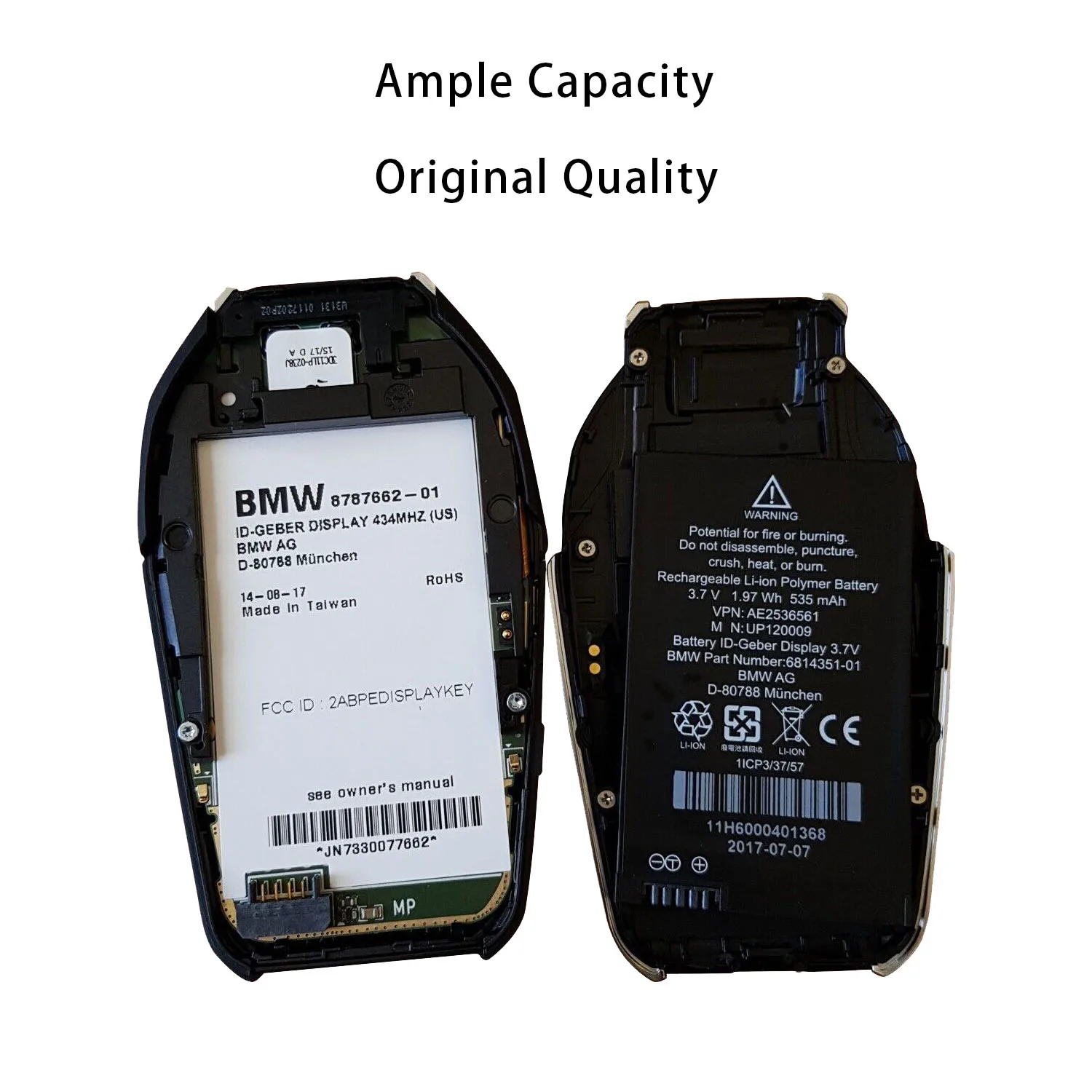 Akumulator MKD35UP 3.7V 580mAh do BMW serii 5 6 7 GT X3 X5 X6 X7 LCD Smart Key — zdjęcie produktu 4