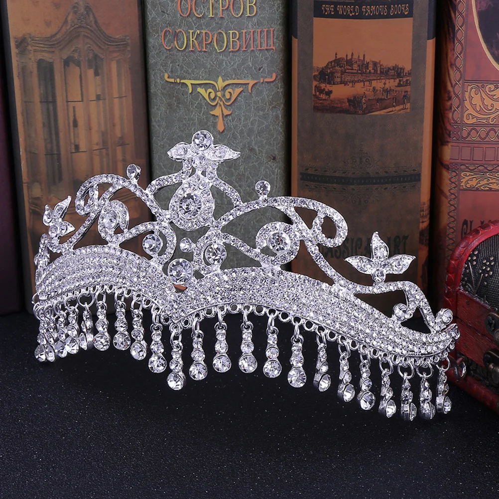 

Elegant Wedding Bridal Tiara With Sparkling Rhinestones Lightweight Alloy Crown For Women Party Banquet Decoration Hair