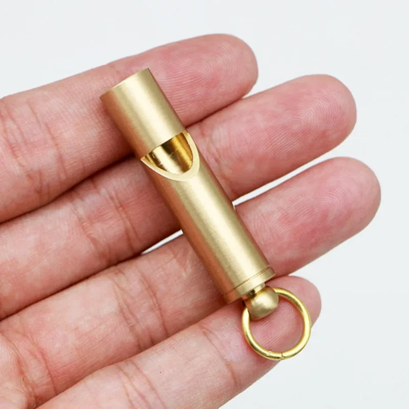 1/2pcs Outdoor Camping Survival Brass Whistle Multifunctional Portable EDC Tool SOS Earthquake Emergency Whistle