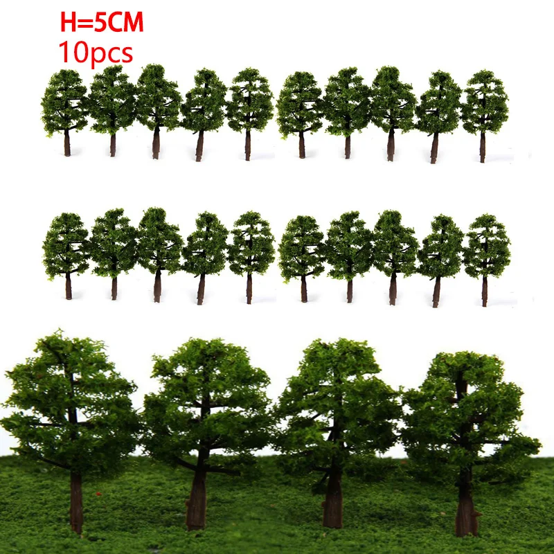 10 Teile/beutel HO Skala Bäume Zug Eisenbahn Park Garten Landschaft Layout Miniatur Modell Baum Gefälschte Bäume Für DIY Landschaft Handwerk