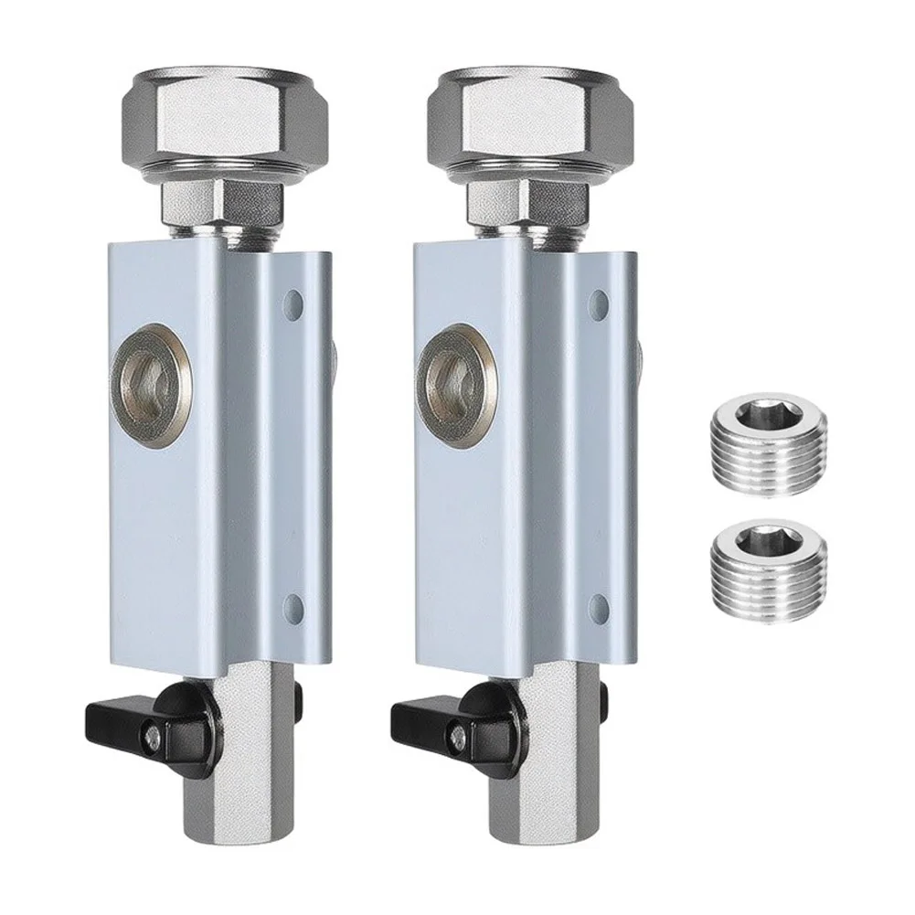 High Strength 3/4 Inch Aluminum Alloy Block Valve Set With Quick Shut Off Brass Fittings For Air Compressor Pipeline System Tool