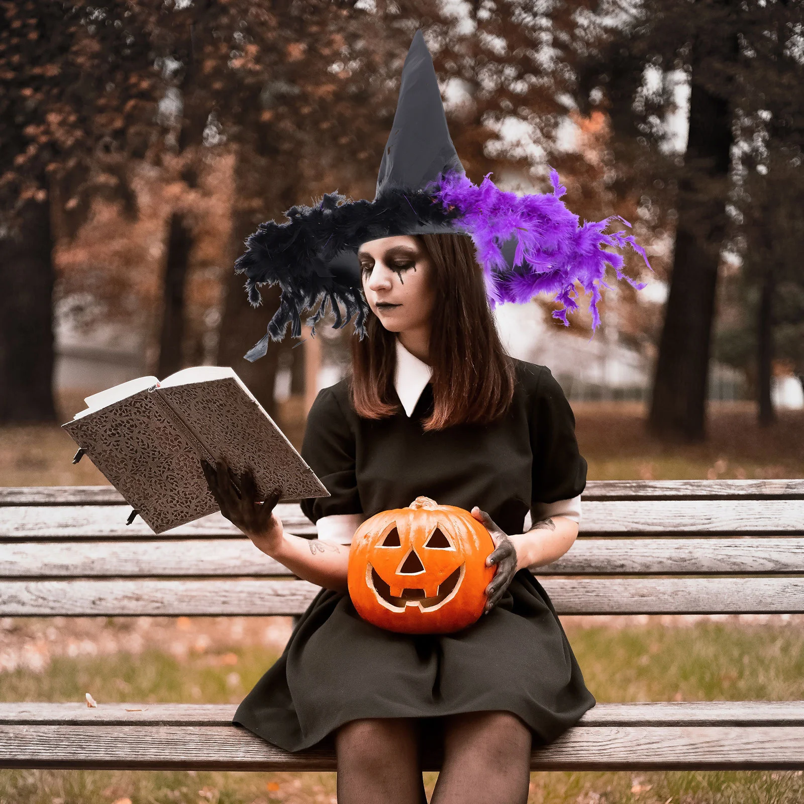 Costume d'halloween pour adultes, décoration de fête, accessoires de Festival de magicien pour femmes, chapeau de Costume d'halloween ou chapeau de friandise