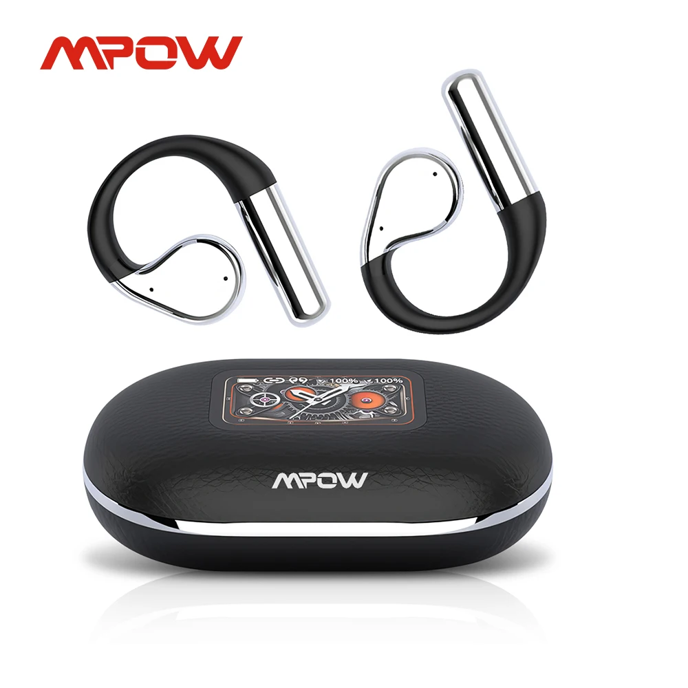 Mpow Q31 Wireless Earbuds 60hrs Bluetooth 5.4 Sport Earphones with Earhooks ENC Noise Cancelling Mic Earbuds for Workout/Running