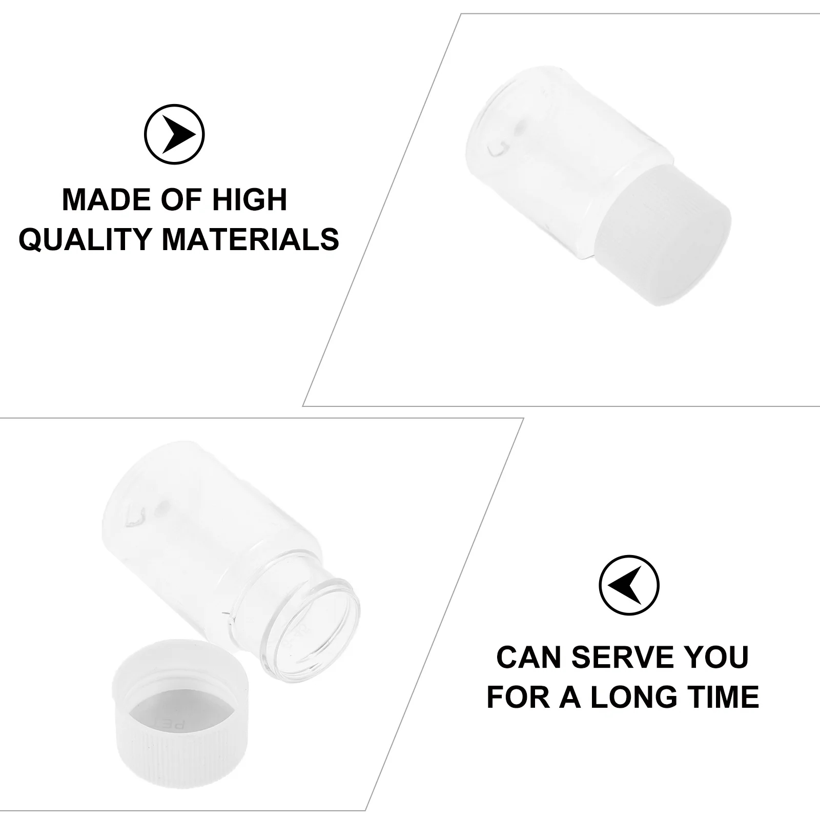 

35Pcs Laboratory Plastic Reagent Bottles 30ml Sample Sealing Vials Leak Proof Liquid Storage Sampling Containers