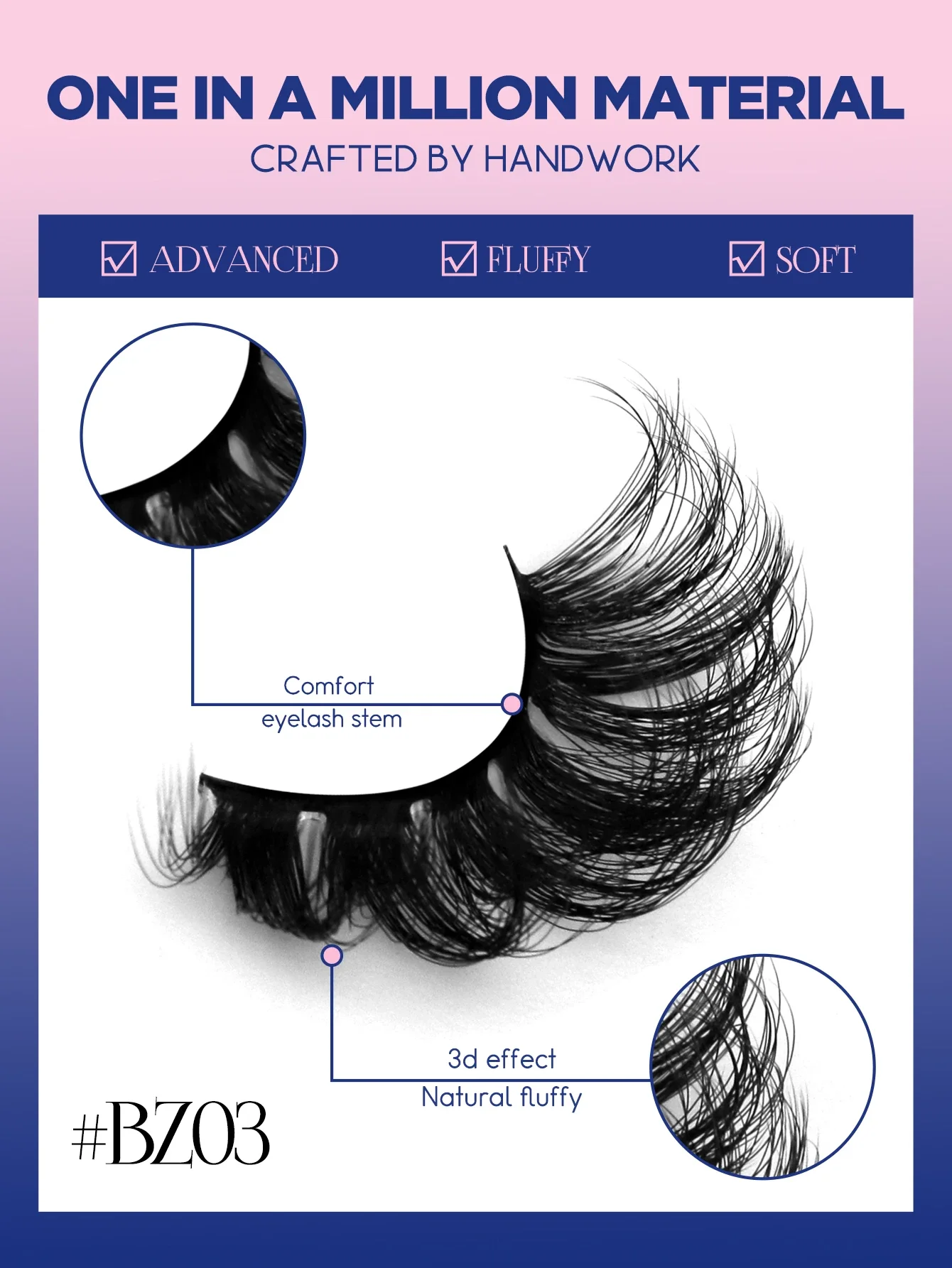 Veltrinay Fake Lashes 3D Mink Hair False Eyelashes Thick Curly High Quality Lashes Fluffy Explosion Strip Lashes Makeup