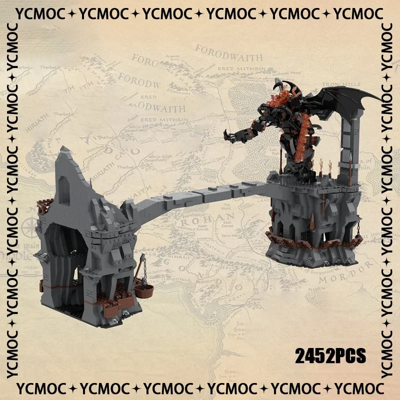 Movie Scenes Series YcMoc Building Blocks The Medieval Times Dum Bridge Model Technology Bricks DIY Castle Street View Toys