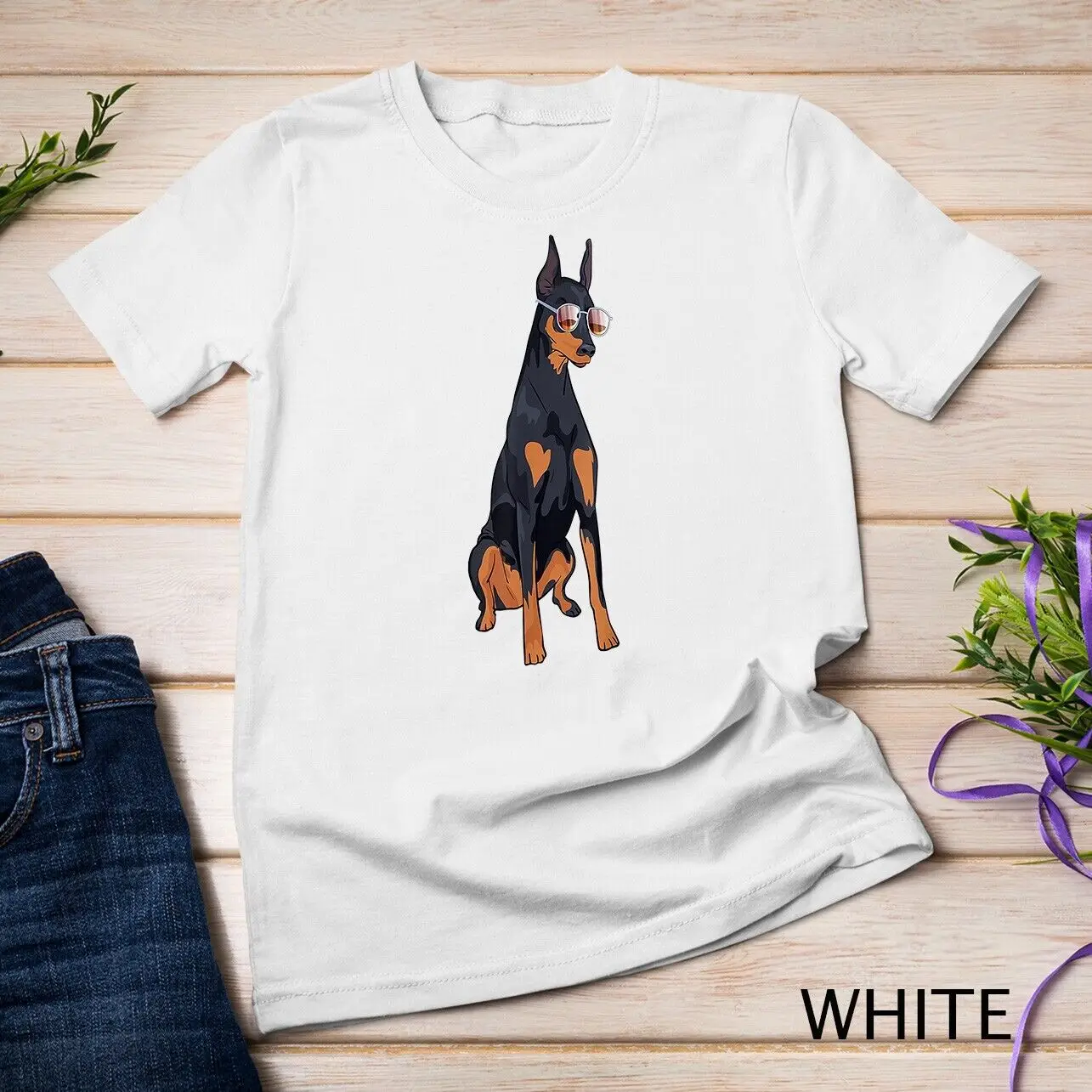 Doberman Pinscher Shirt, Funny Gift for Cute Dog Lovers Unisex T-shirt