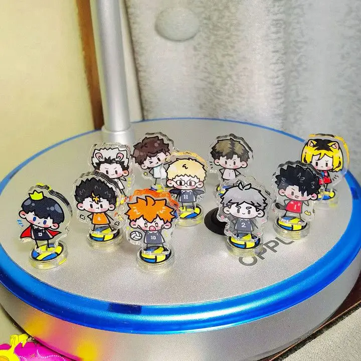 Anime Haikyuu!! Shoyo Hinata Oikawa Tooru Acrylic Mini Standing Sign Indicative Board Stand Figure Adorn Desk Ornament Xmas Gift