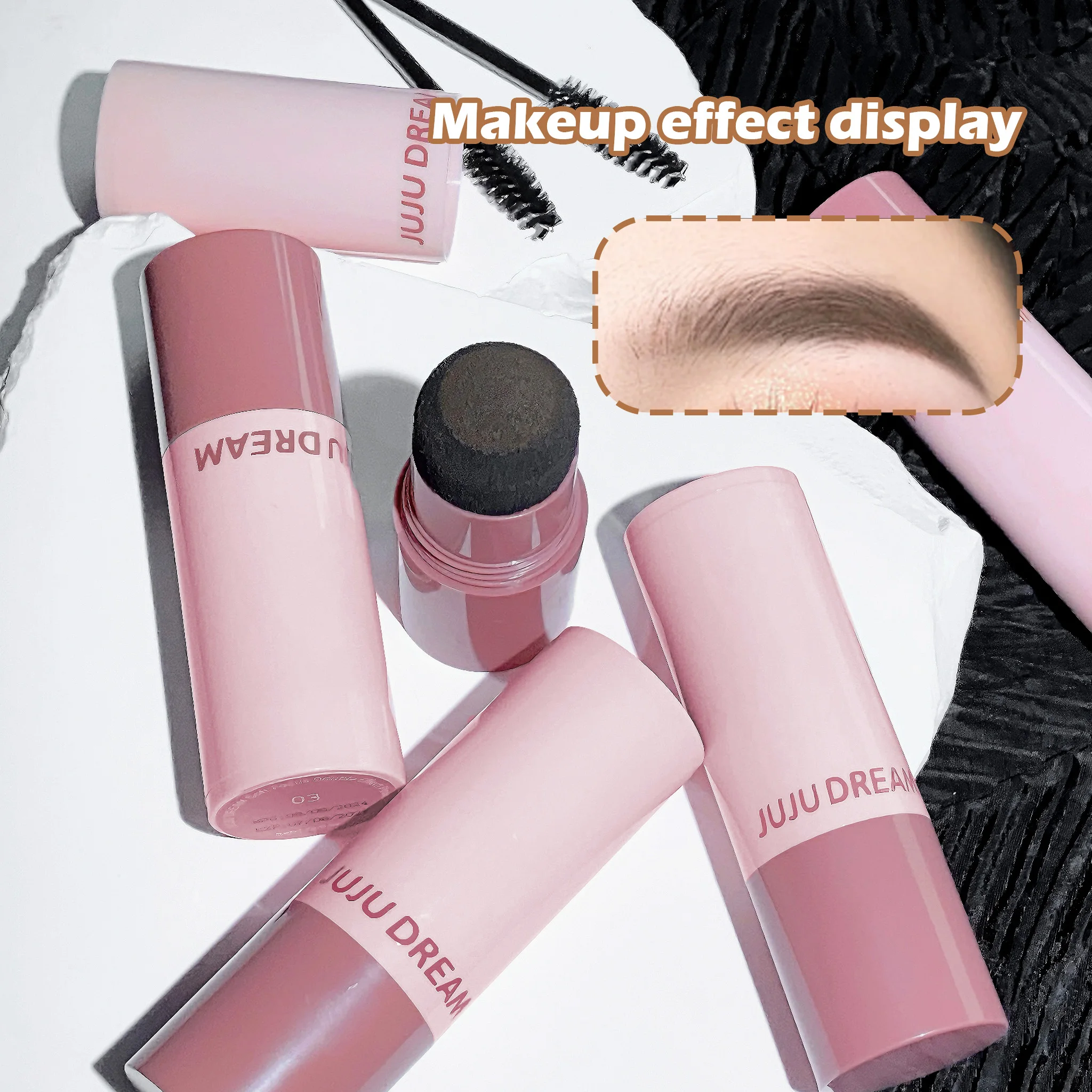 عصا بودرة مكياج للحواجب، ختم، مقاومة للماء، تدوم طويلاً، غطاء طبيعي ثلاثي الأبعاد، حشوة خط الشعر