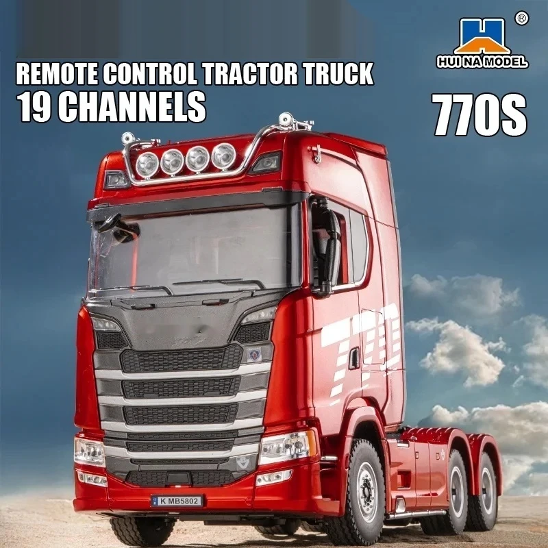 

НОВАЯ автомобильная головка Huina 1501 770S V8 1/18 RC легкосплавный тягач 19-канальный 2,4G инженерный грузовик с прицепом со светом и звуковыми игрушками