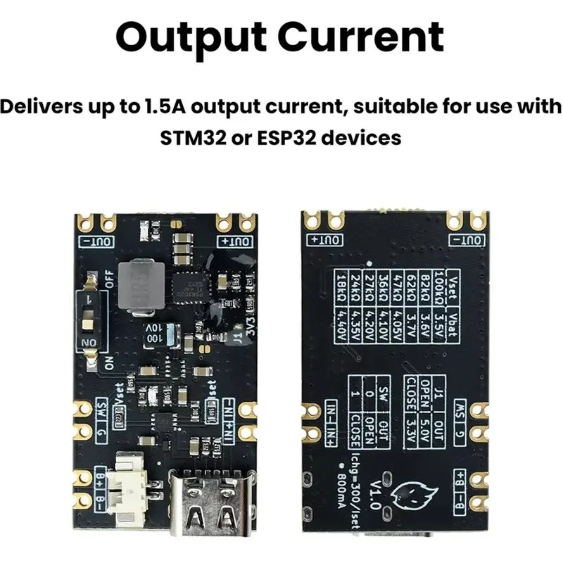 B03B-Microcontroller UPS Module 3.3V 5V Output 1.5A/1A Lithium Battery Charging Board Uninterruptible Power Supply