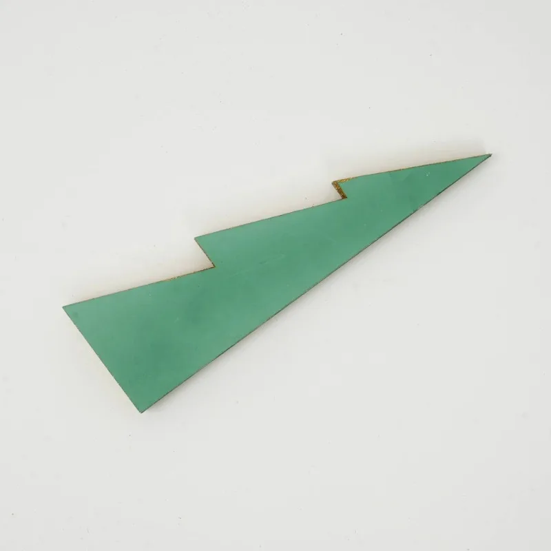 شجرة ورقية خضراء مصنوعة يدويًا ديكور احتفالي صديق للبيئة مستدامة من الورق Matls Eco Consc Choice أربعة مصابيح ديكور موسمية Dur #3