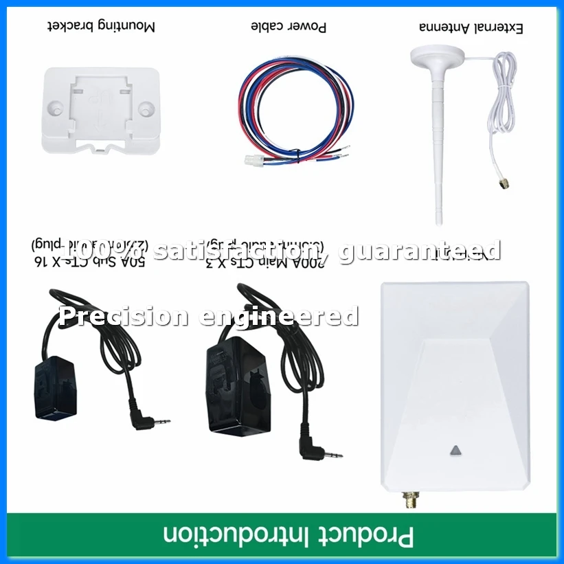 

Tuya Wifi 200A 3 Phase 4 Wire Energy Monitor with 50A Circuit Level Sensors Real Time Electricity Monitor Meter Solar-A07G