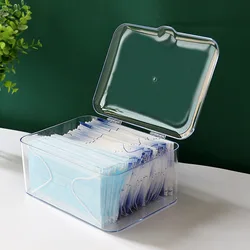 Household transparent mask storage box for adults large capacity disposable convenient storage desktop storage box