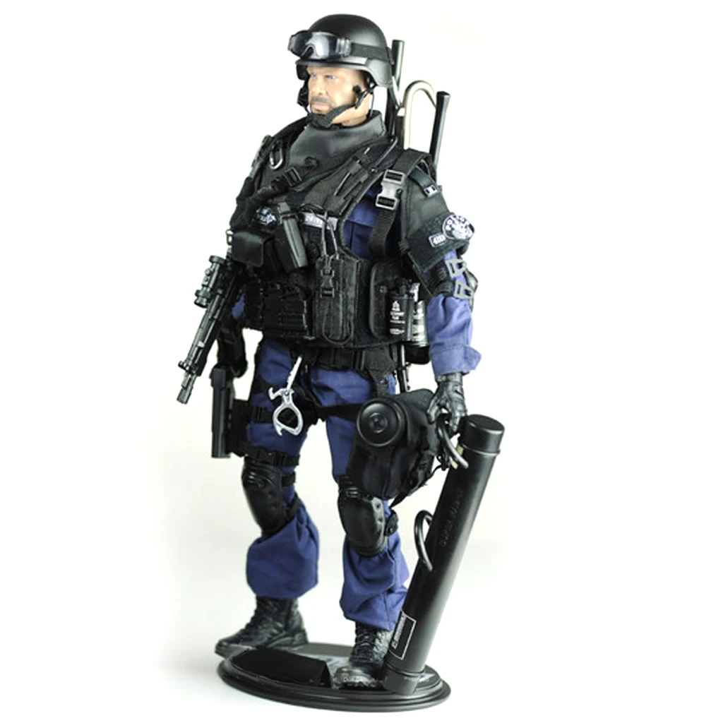 

Lifelike Swat Soldier Action Figure Movable Joint Collectible Model PVC Gift for Kids and Adults