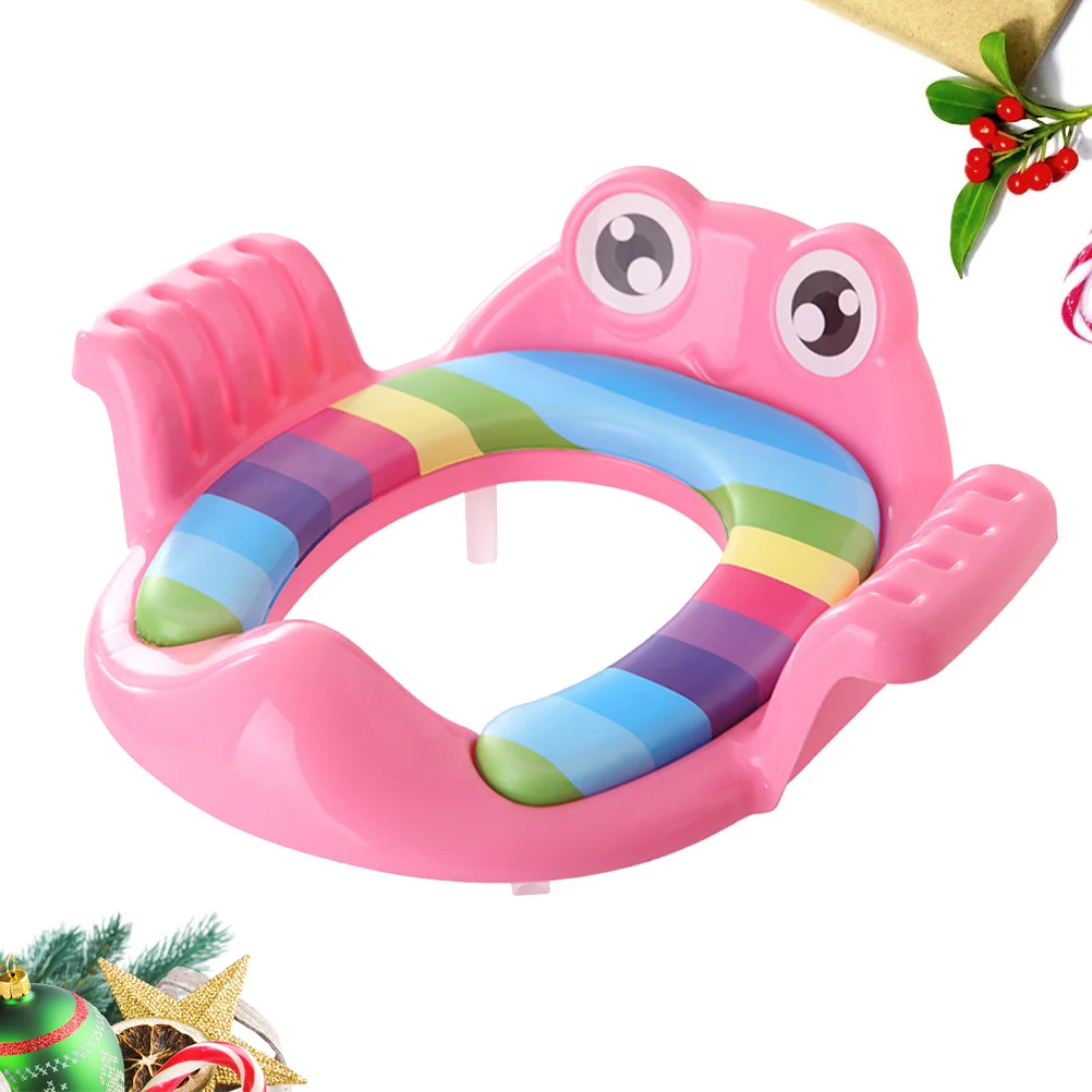 

Children Potty Seat Green Cartoon Design For Toilet Training Large Handle Anti-Slip Kids Trainer Ring Cleaning Care