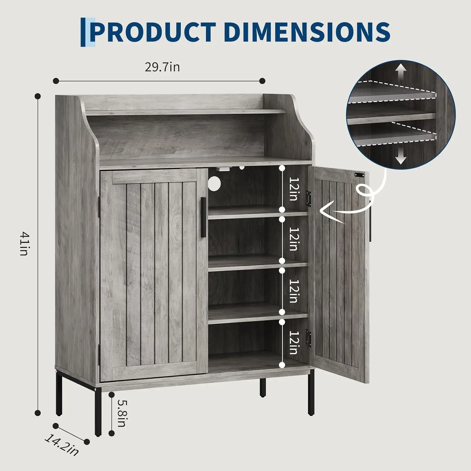 Farmhouse Shoe Cabinet, 41