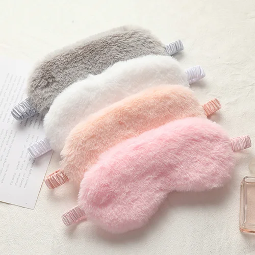 모조 토끼 헤어 아이 마스크 수면 마스크, 귀여운 홈 휴대용 여행, 야외 암막 수면 아이 마스크, 수면 보조 마스크, 신제품  Best5