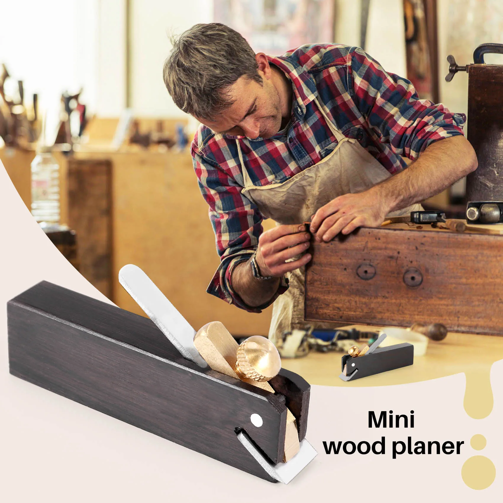 Mini Wood Hand Planer Easy Operated Woodworking Tool Angle Planer Luthier Tool Violin Making Carpenter Tool