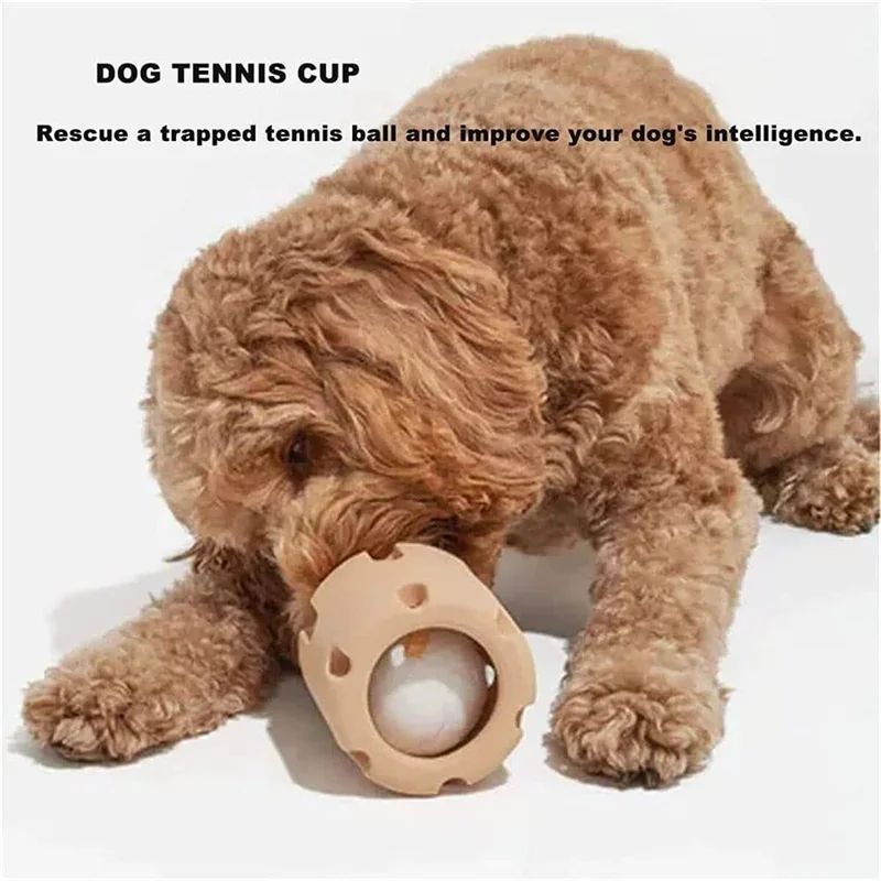 Tennis Ball Tumbling Dog Teething Ball Training Puppy Ball Pet Toy Cat Dog Dumbbell, Dog Interactive Ball Puppy Drop Toy Rubber