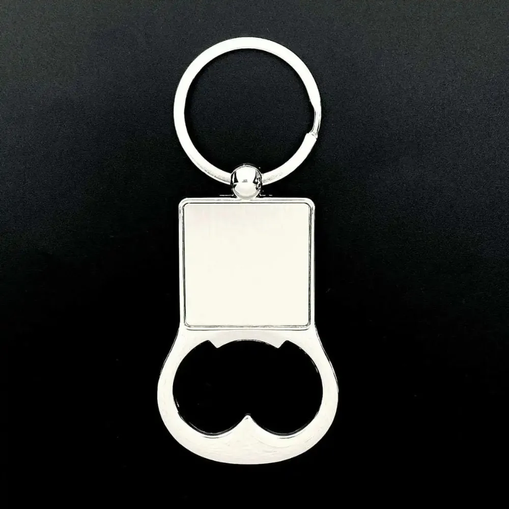 Individueller Metall-Schlüsselanhänger in Verschiedenen Formen aus Zinklegierung, Auto- und Taschen-Schlüsselring, Lasergravierter Edelstahl-Schlüsselanhänger mit Flaschenöffner als Geschenk – Detail 23