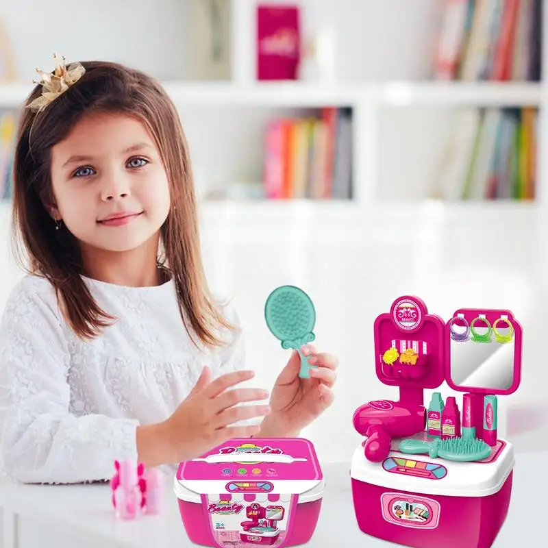 Jouet de salon de coiffure pour filles, ensemble de jeu de spanplay entièrement équipé, salon de beauté, cadeau d'anniversaire pour filles, jouets de salon de coiffure