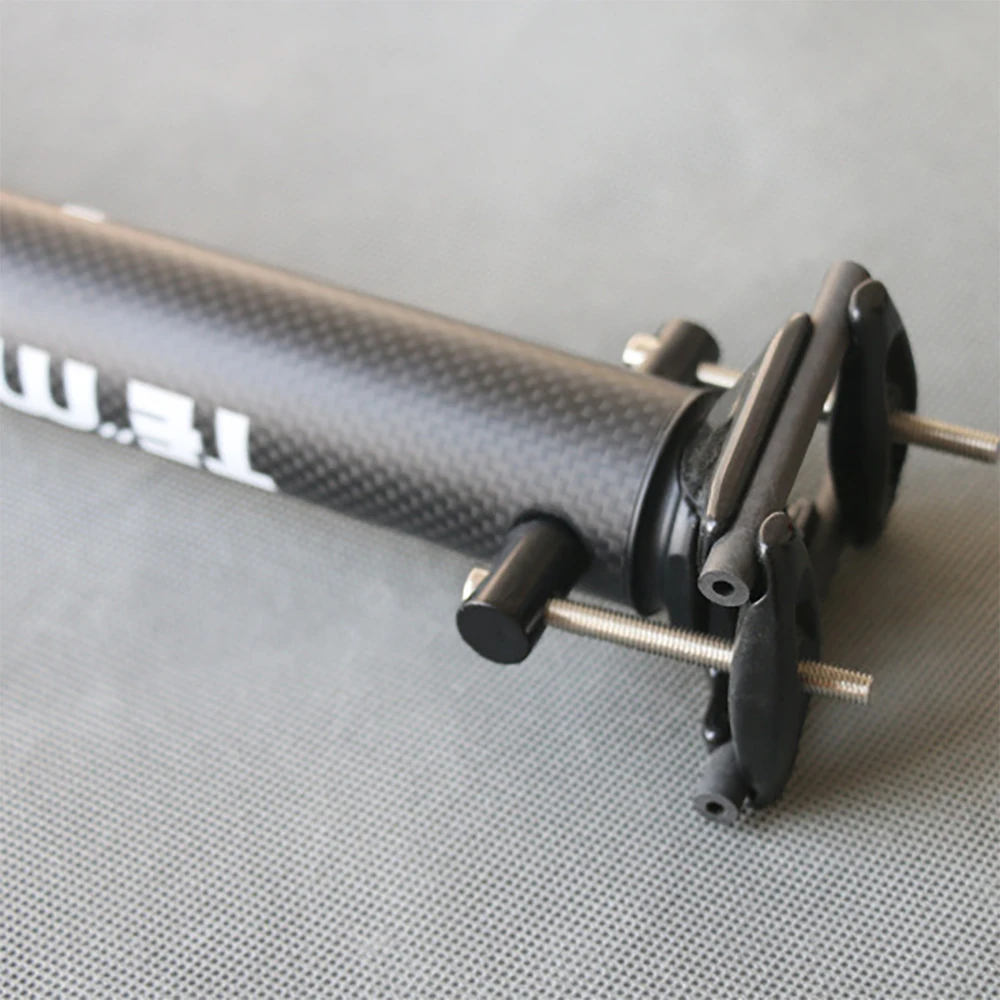 TEMANI-Folding Bicycle Carbon Fiber Seat Post, Optional Matte, Glossy, 5 Sizes, 27.2mm, 31.6mm, 3.9mm, 34.9*400mm