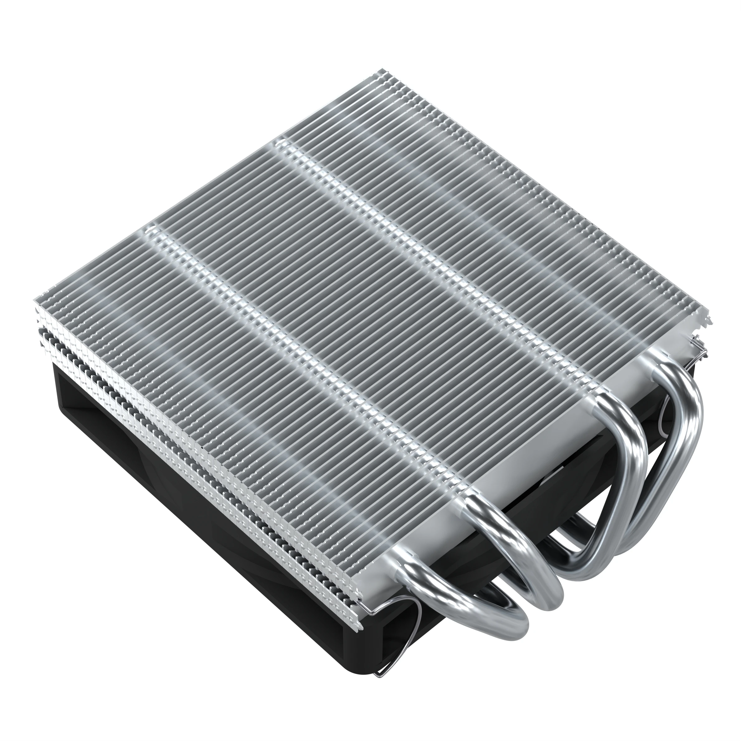 METALFISH DH380 38 ミリメートルロープロファイル CPU クーラー 4 ヒートパイプラジエーター 1700/1200/115x/AM5 AM4 Mini ITX コンパクトプラットフォーム用