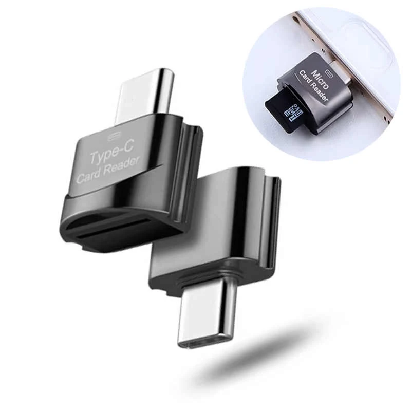 

Portable USB 3.1 Type-C to Micro-SD TF Smart Adapter Mini High Speed Card Reader For Watching Movies And Transferring Documents