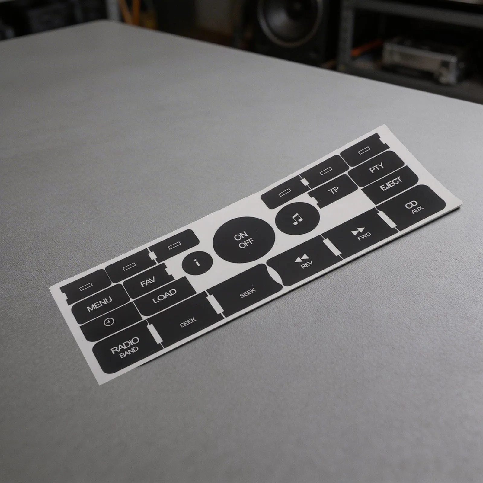 2007-09 Decal Radio Decal Car Interior Repair For Saab Car Accessories Black Decal With White Letters For Saab 9-5
