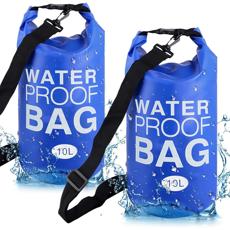 10L Waterproof Dry Bags With Wet Separation Pocket Backpack For Kayaking Boating Swimming Outdoor Sports Bag