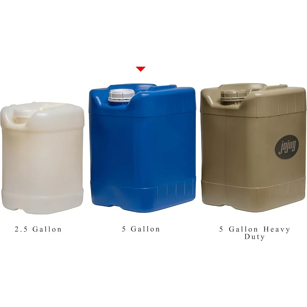 Stapelbare 5-Gallonen-Wasservorratsbehälter, blau, 4er-Pack (20 Gallonen) – neu und sauber